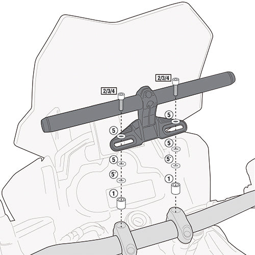 Aprilia Caponord 1200 [GIVI] - Montagekit für Smart Bar oder Smart Mount