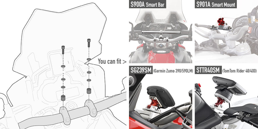 Kawasaki Versys-X 300 [2017–2026] – Montagekit für Smart Bar oder Smart Mount