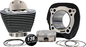 Harley-Davidson FXBB 1923 Softail Street Bob 117 [2025] - 132" Hochverdichtungs- / 136" Big Bore Kit – Oberfläche: Hervorgehobene Lamellen, Black Granite – Merkmal: +8,5 cm³ Kuppelvolumen – Bild 2