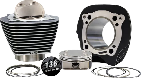 Harley-Davidson FXBR 1923 Softail Breakout 117 [2025] - 132" Hochverdichtungs- / 136" Big Bore Kit – Oberfläche: Hervorgehobene Lamellen, Black Granite – Merkmal: +8,5 cm³ Kuppelvolumen – Bild 2