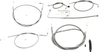 Harley Davidson FLS [LA CHOPPERS] – Standardní sada lanka/brzdového vedení s krytem z nerezové oceli