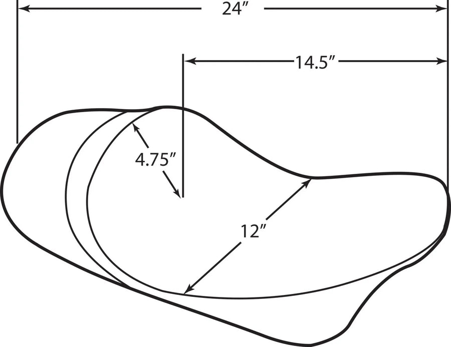 harley davidson flhr [DRAG SPECIALTIES] – Přední ploché jednosedadlo s držákem EZ-ON