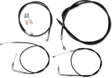 Harley Davidson Fxst [LA CHOPPERS] – standardní černá vinylová sada lanka na řídítka/brzdové vedení