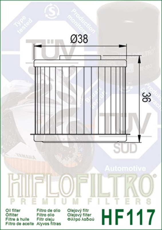 Honda NT 1100 SC76 [HIFLOFILTRO] - olejový filtr