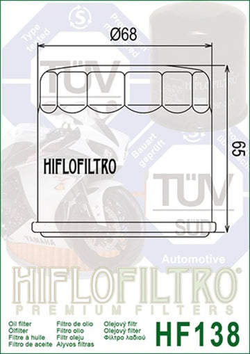 Suzuki GSX -8S GSX800S [HIFLOFILTRO] - Filtr závodního oleje - 0