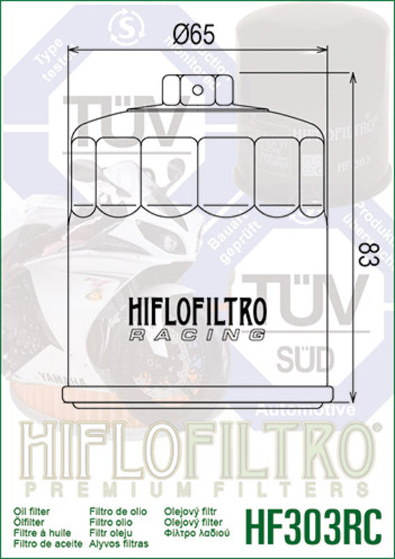 Eliminátor Kawasaki 500 EX500 [Hiflofiltro] - Filtr závodního oleje