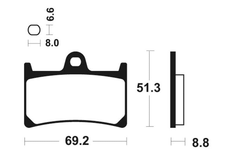 Yamaha Tdm 900 [TECNIUM] - Profesionální závodní sintrované kovové brzdové destičky - MSR134