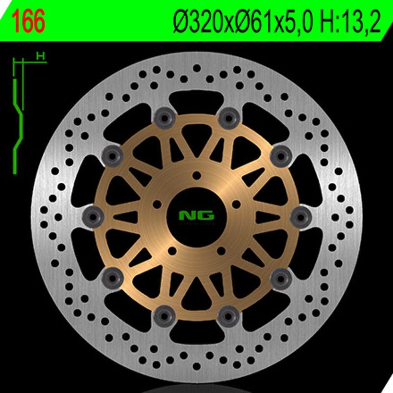 Kawasaki Zx 12 R [NG BRAKE DISC] - kulatý plovoucí brzdový kotouč