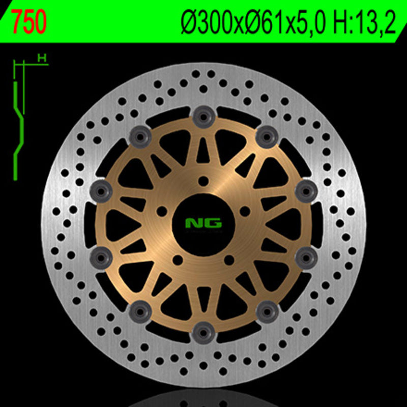 Kawasaki Zr [NG BRAKE DISC] - kulatý plovoucí brzdový kotouč