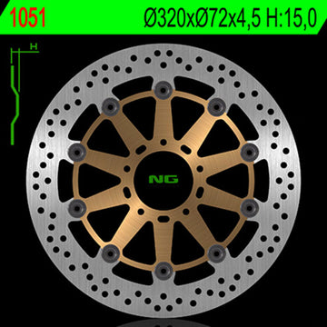 Ducati 749 [NG BRAKE DISC] - kulatý plovoucí brzdový kotouč