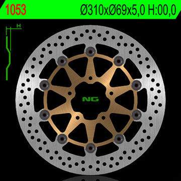 Kawasaki Klv 1000 [NG BRAKE DISC] - kulatý plovoucí brzdový kotouč