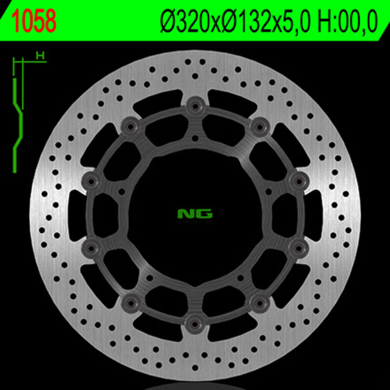 Yamaha Xvs 1300 [NG BRAKE DISC] - kulatý plovoucí brzdový kotouč