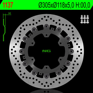 Bmw R 1100 R 259 [NG BRAKE DISC] - kulatý plovoucí brzdový kotouč
