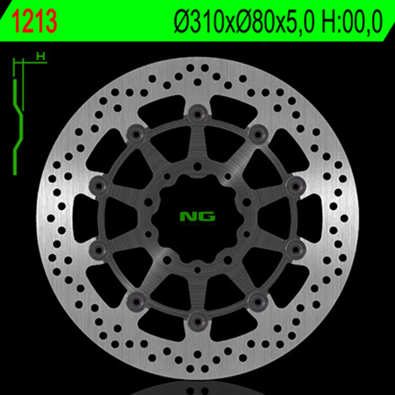 Kawasaki Zzr 1400 [NG BRAKE DISC] - kulatý plovoucí brzdový kotouč