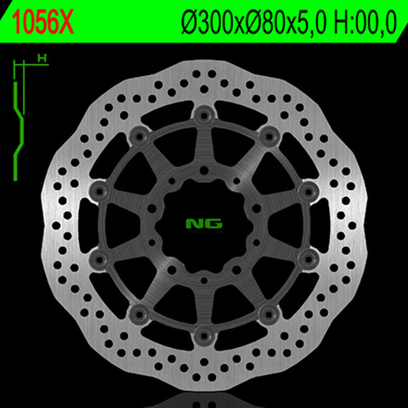 Kawasaki Er 6 F [NG BRAKE DISC] - Vlnový plovoucí brzdový kotouč