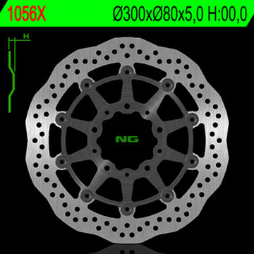 Kawasaki Er 6 F [NG BRAKE DISC] - Vlnový plovoucí brzdový kotouč