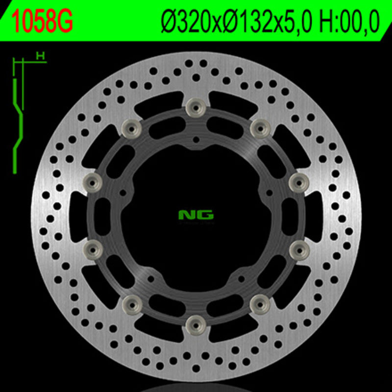 Yamaha Xvs 1300 [NG BRAKE DISC] - kulatý plovoucí brzdový kotouč