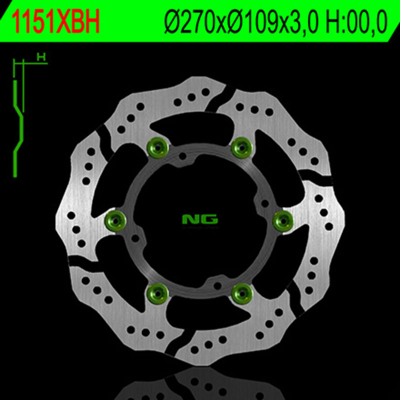 Kawasaki Kx 250 [NG BRAKE DISC] - Vlnový plovoucí brzdový kotouč