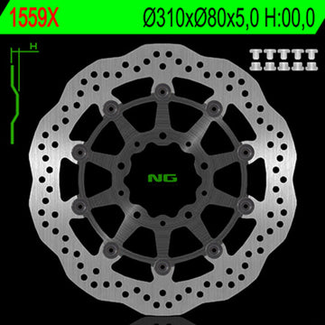 Kawasaki Gtr 1400 [NG BRAKE DISC] - Vlnový plovoucí brzdový kotouč