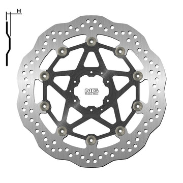 Honda Crf 1000 Africa Twin [NG BRAKE DISC] - Vlnový plovoucí brzdový kotouč