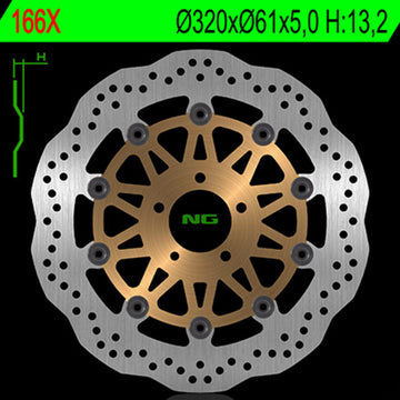 Kawasaki Zx 12 R [NG BRAKE DISC] - Vlnový plovoucí brzdový kotouč