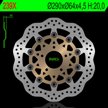 Suzuki Gsx 600 [NG BRAKE DISC] - Vlnový plovoucí brzdový kotouč