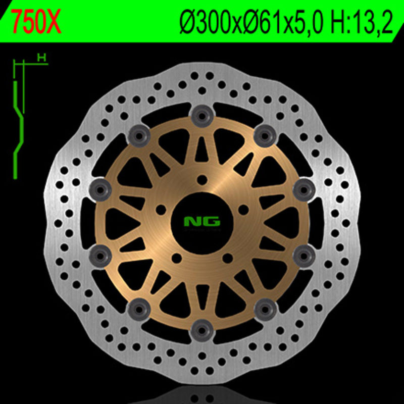 Kawasaki Z 200 [NG BRAKE DISC] - Vlnový plovoucí brzdový kotouč
