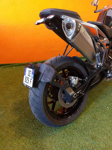 Ktm Duke 790 [PŘÍSTUPOVÝ DESIGN] - Držák SPZ ve výšce kol černý KTM Duke 790/890