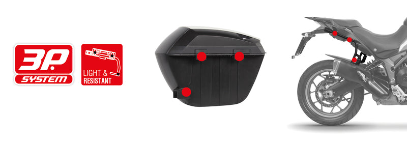 Honda Forza 750 [SHAD] - boční kufr SH23 černý 5kg 23L