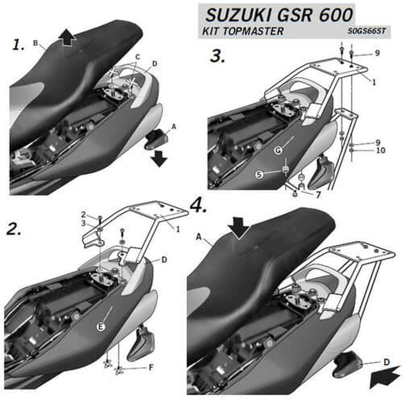 Suzuki Gsr 600 [SHAD] - Montážní sada Top Master - Suzuki