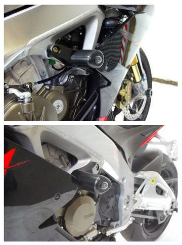 Aprilia Tuono 1000 V 4 R Aprc ABS [2011-2014] - Aero-Crash-Protektoren Schwarz Aprilia RSV4 R/RR/RF/Factory
