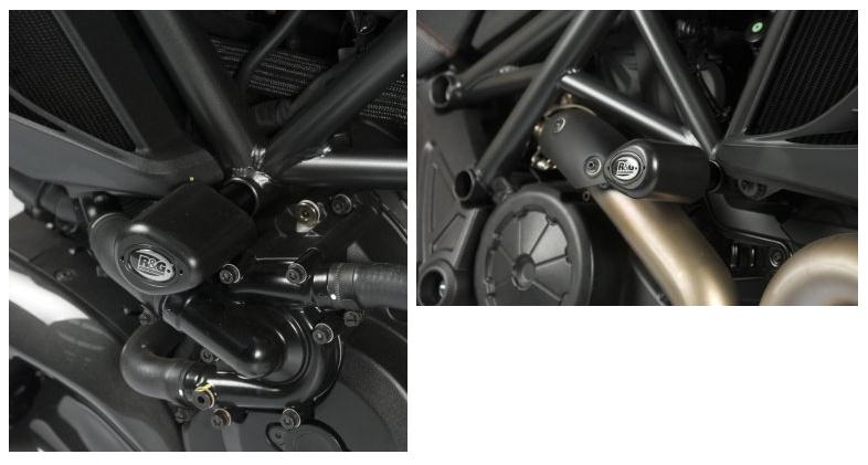 Ducati Diavel 1200 Strada [2013-2014] - Aero-Crash-Protektoren Schwarz Ducati Diavel
