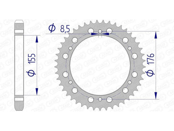 Triumph Sprint 955 [AFAM] - Standardní hliníkové řetězové kolo - 530