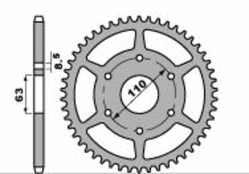 Ktm Duke 390 [PBR] - Řetězové kolo vyztužené hliníkem - 520