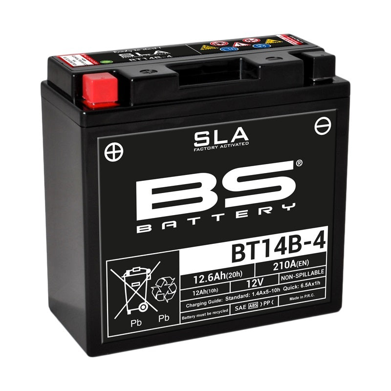 Yamaha Xvs 1100 Drag Star [BS BATTERY] – bezúdržbová baterie SLA aktivována z výroby – BT14B-4