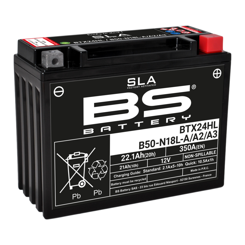 Honda Gl 1000 [BS BATTERY] – Bezúdržbová baterie SLA aktivována z výroby – BTX24HL/B50-N18L-A/A2/A3