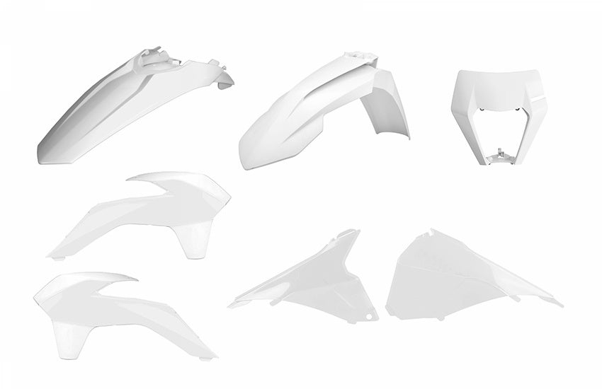 KTM 200 EXC [2014-2016] - Enduro Restyling Plastik-Kit Weiß KTM EXC