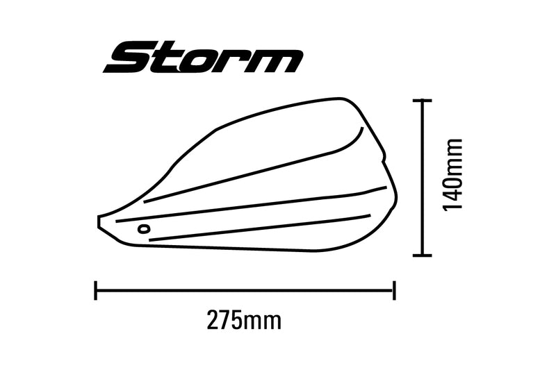 Ktm Duke 390 [BARKBUSTERS] - Sada Storm Hanguads Single Point Clamp Mount-Raddlebar End Black