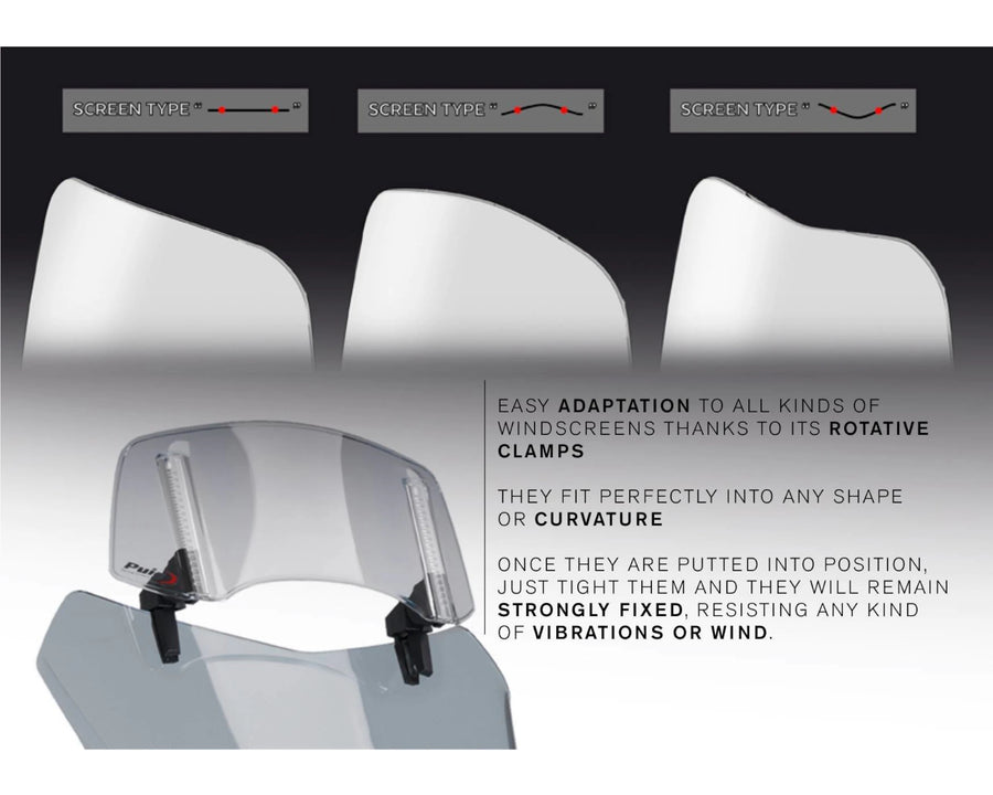 KTM 890 SMT [2025] – Spoiler Screen 2.0 Clip-on – průhledný