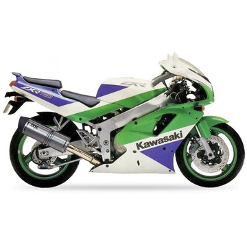 Kawasaki ZXR 750 R (ZX 750 M) [1993-1994] - Hexoval tlumič z nerezové oceli / koncovka z nerezové oceli černá - OK7063VSE