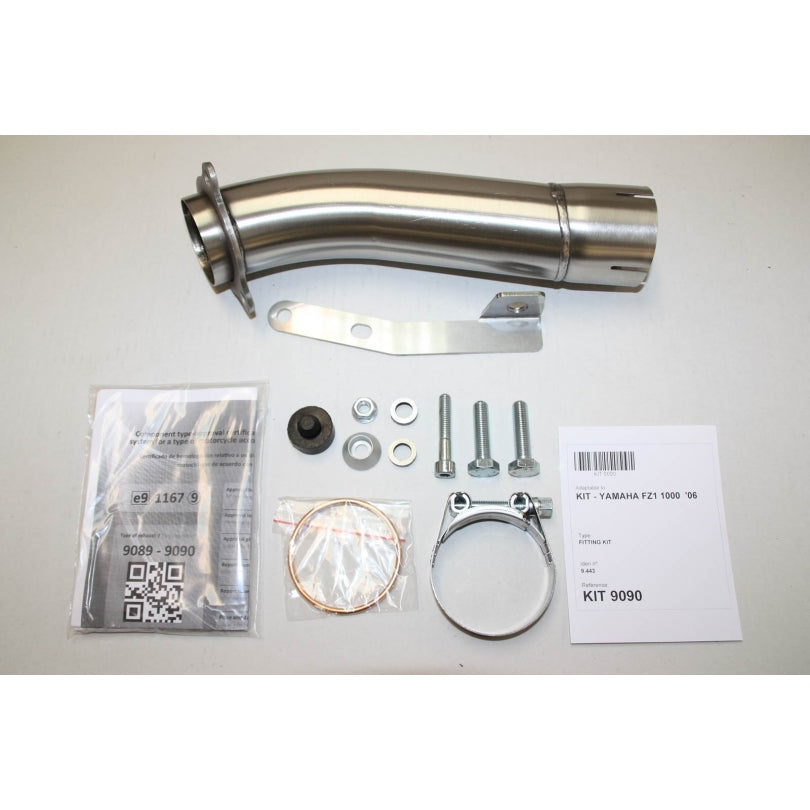 Yamaha FZ1 S FAZER ABS RN16 [2007-2012] - Hexoval Endtopf Edelstahl / Endkappe Edelstahl schwarz - OY9090VSE