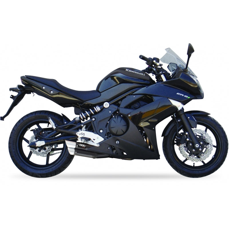 Kawasaki Er 6 F [IXIL] - Hyperlow tlumič nerezová ocel černá / koncovka hliníková - XK7351XB