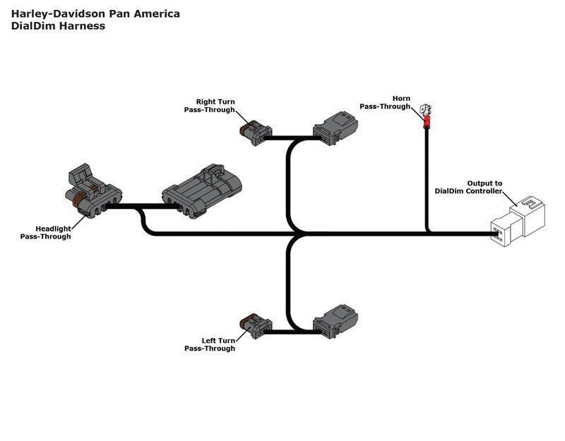 Harley -Davidson Pan America 1250 RA1250 [Denali] - kabelový adaptér pro kontrolu osvětlení
