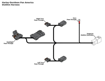Harley -Davidson Pan America 1250 RA1250 [Denali] - kabelový adaptér pro kontrolu osvětlení - 0