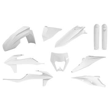 KTM 250 XC F [2020-2023] - Plastik-Kit Weiss - KTM EXC/EXC-F