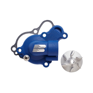KAWASAKI KX 450 X [2024] - Supercooler Kit - Wasserpumpenabdeckung Blau mit Laufrad