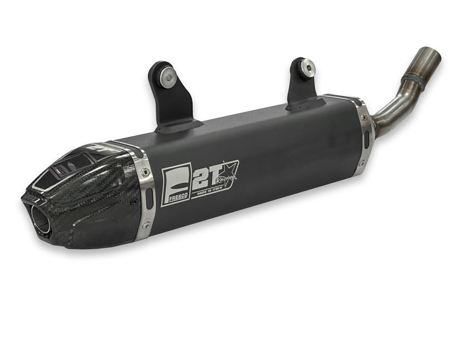 Yamaha YZ 250 (CG 13) [2003] - Carby Schalldämpfer schwarzes Aluminium/Karbon-Endkappe