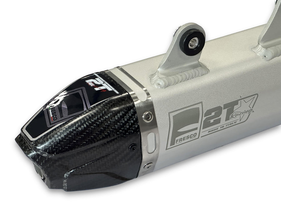 Sherco 125 SE Factory [2025-2027] - Carby Schalldämpfer weisses Aluminium/Karbon-Endkappe