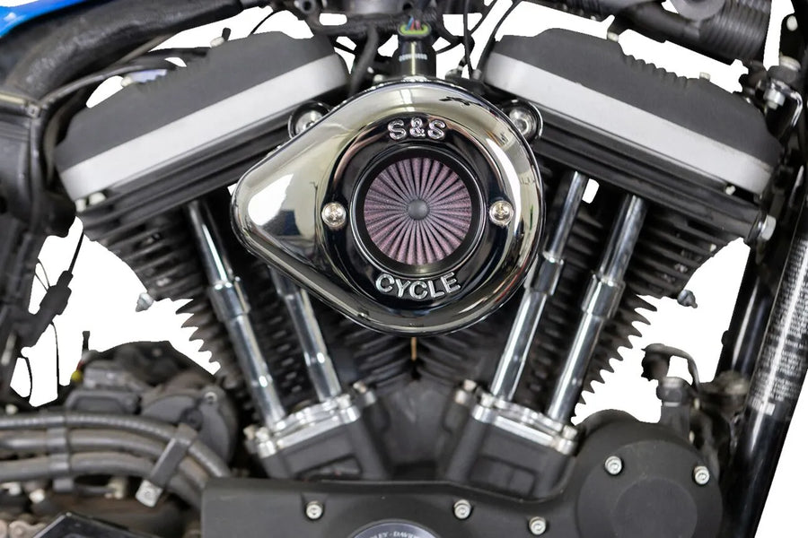 Harley-Davidson Xl 883 R Roadster [2009-2010, 2013] - Air Stinger Stealth Luftfiltersatz – Oberfläche: Silber – Bild 4