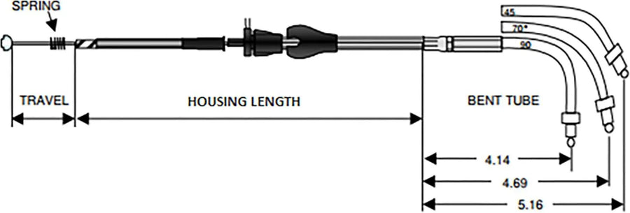 harley davidson flhri [DRAG SPECIALTIES] – Volný kabel opláštěný nerezovou ocelí